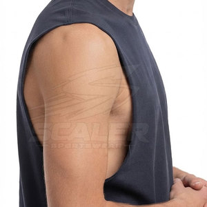 Quick Dry Breathable Crew Neck Polyester/Cotton <b>Men</b> Gym <b>Singlet</b> Sleeveless Workout Top <b>for</b> Running Cardio Training Fitness - Product Image 6