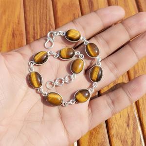 Bracelet en laiton traditionnel avec pierres précieuses naturelles pour l'équilibre énergétique, la réduction du stress et l'usage quotidien – En promotion - Product Image 3