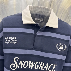 เสื้อเชิ้ตแขนยาวลายทาง Snowgrace คอปกแบบพับได้ ทรงปกติ ระบายอากาศได้ดี เสื้อกีฬาสำหรับผู้ชาย ทุกฤดูกาล - Product Image 5