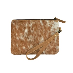 Brown Hair on Cowhide Clutch With <b>Wristlet</b> Cowgirl Western Style Top Manufacturer Supplier & Exporter Saman Exports - Product Image 1