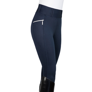 Pantalones de equitación personalizados al por mayor con logo, elásticos en 4 direcciones, bolsillo para teléfono, pantalones ecuestres cálidos de cintura alta para hombre, de algodón con cierre de gancho y bucle. - Product Image 1