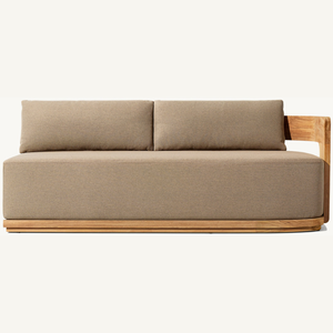 The <b>sofa</b> is made of good quality teak <b>wood</b> with foam in the living room. It is comfortable to sit on because it has armrests - Product Image 4