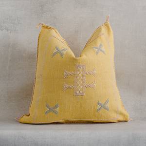 Funda de Cojín Hecha a Mano de Algodón Tejido con Seda de Cactus, Estilo Bohemio Marroquí, Decorativa, Venta al Por Mayor - Product Image 3