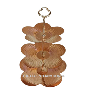 Support à gâteau rond en marbre noir décoratif de luxe avec base en métal doré à motif de feuilles, support à gâteau pour mariage, moule en résine époxy - Product Image 4