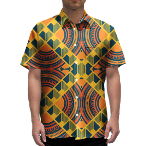 Chemise de golf décontractée pour homme en coton tricoté 100 % à manches courtes avec imprimé floral tropical, options grandes tailles pour l'été - Product Image 5