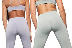 ชุดออกกำลังกายโยคะ 2 ชิ้น เสื้อและกางเกงขาสั้น แฟชั่นใหม่ ทันสมัย ไซส์พลัส เป็นมิตรกับสิ่งแวดล้อม แห้งเร็ว ไร้รอยต่อ เหมาะสำหรับฟิตเนส - Product Image 6