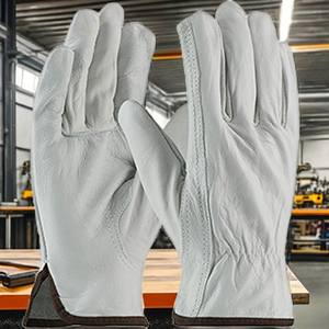 Gants de conducteur à usage général Gants en nitrile pour salle blanche Revêtement en latex Doublure en coton Cuir de chèvre Sécurité Travail Soudage - Product Image 1