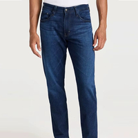 Vaqueros de Algodón para Hombre, Estilo Urbano Recto |   Patrón Sólido Ligero para Invierno/Otoño |   Alta Calidad, Transpirable y Duradero |   Personalizable