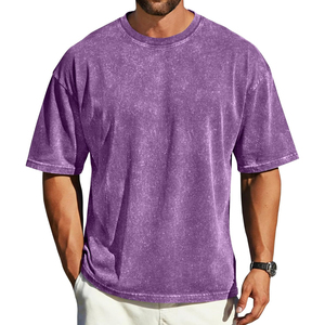 T-shirt de luxe délavé à l'acide avec impression graphique DTF, en coton premium, style décontracté, streetwear tendance - Product Image 6