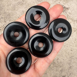 Natural Crystal Donuts <b>Black</b> agate Crystal Stone Donut Gemstone Stone Crystal Reiki Gemstones Healing Donuts Agate - Product Image 5