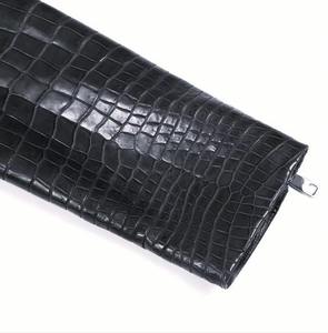 Veste d'hiver en cuir véritable gaufré croco de qualité supérieure pour homme, noire élégante, style motard, avec ceinture à la taille, fermetures éclair argentées, respirante, vintage - Product Image 5