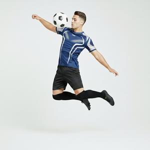 Camiseta de Fútbol de Alta Demanda en Azul Rey, de Secado Rápido, Manga Corta, con Configuración de Forro Personalizada, Acepta Nombre de Equipo OEM - Product Image 1