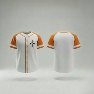 เสื้อเบสบอลคุณภาพพรีเมียม ระบายอากาศได้ดี พิมพ์ลายดิจิทัล คอวี ผ้าโพลีเอสเตอร์ 100% แขนครึ่งตัว โดย RIVIAN ATLANTIC - Product Image 1