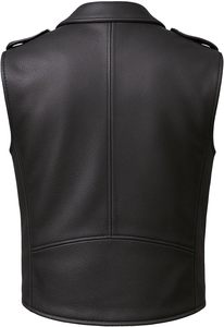 Chalecos de Motocicleta de Cuero Clásico Buffalo para Hombre, Chaleco Vintage Cruiser para Motociclistas, Estilo Urbano para Clubes - Product Image 5