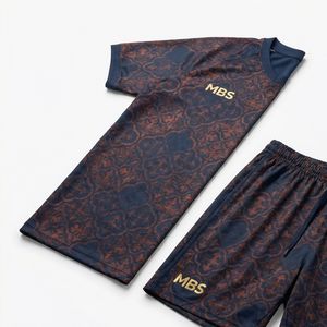 Camiseta de Fútbol para Hombre MBS Damask Jersey, Último Diseño, Antiarrugas, Cierre de Cremallera, 100% Poliéster - Product Image 4