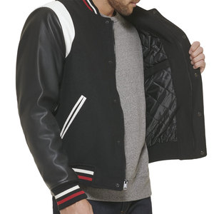 Classic Leather Sleeves Letterman Jacket With Refined Contrast Details Winter Jacket For Modern Wardrobes - Product Image 3