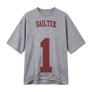 New RTS Custom Casual Logo Silk Screen Printed Knitted Short Sleeve Washed T-shirt Women High Quality Polyester/Cotton Acid Wash - Product Image 2