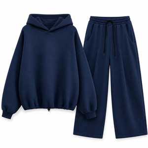 Conjunto Deportivo de Invierno Ecológico OEM, 100% Algodón, Lavado Ácido, Sudadera con Capucha Unisex, Pantalones Deportivos, Ropa Urbana Regular, Personalizable - Product Image 2