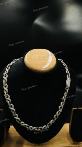 <b>Iced</b> Out Link <b>Chain</b> Necklace 925 Sterling Silver Rhodium Plated Moissanite Diamond Look Luxury Hip Hop Statement Gift - Product Image 2