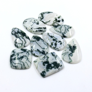 Natural Moss Agate Gemstone Cabochon Wholesale Bulk Loose Stone For Jewelry Making Home Decor Education - Product Image 3