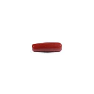 Loose 7.05 Carat Handcrafted Red Coral Oval Cabochon Gemstone for Fine Jewelry - Product Image 1