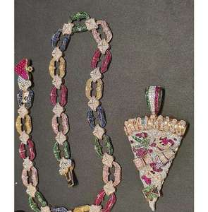 Premium 925 <b>Silver</b> Moissanite Goat <b>Charm</b> Necklace Iced Out Style IGI Certified Jewelry for Party Gift Use - Product Image 2