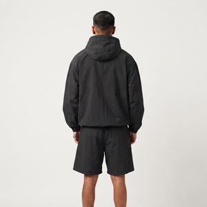 Men Two Piece <b>Short</b> Set Loose Fit Waterproof Light Weight Polyester <b>Nylon</b> <b>Shorts</b> Set Casual Full Sleeve Mid Drawstring <b>Shorts</b> - Product Image 2