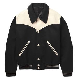Blouson Bomber Varsity de Luxe pour Homme, Qualité Supérieure, OEM, Designer, Extérieur, Personnalisé avec Logo, Fin, Imperméable, Patchwork, 2026 - Product Image 1