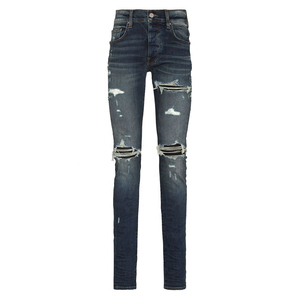 Top Fashion Summer New <b>Men</b> Loose <b>Stretch</b> High Waist Hip Hop Gothic Washed Straight Solid Color Denim Jeans - Product Image 1