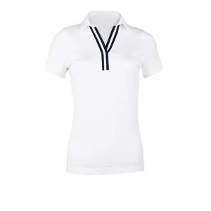 Vêtements de golf basiques pour femmes à porter au quotidien, t-shirt à manches courtes, couleur unie, respirant, en coton, polos pour femmes grandes tailles - Product Image 4