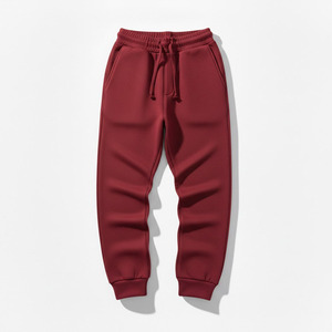 Pantalon de jogging en molleton pour homme avec logo personnalisé, coton et polyester, anti-rétrécissement, respirant, fermeture à cordon, décontracté, pour l'hiver - Product Image 1