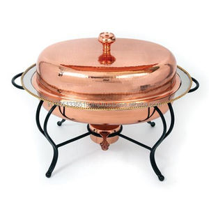 Vente en gros dernier plat de luxe pour chauffe-plats Buffet de restauration pour hôtels en acier inoxydable doré de la meilleure qualité - Product Image 2