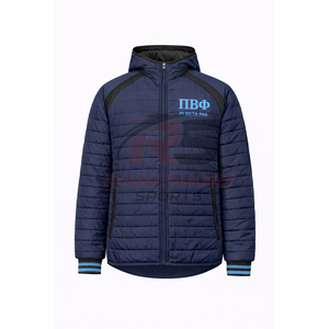 Veste matelassée grecque personnalisée pour fraternité, veste d'hiver matelassée avec logo brodé, fabricant OEM de vêtements grecs en gros - Product Image 1