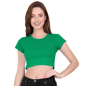 Camiseta Corta Transpirable para Mujer, Tallas Grandes, con Logotipo Personalizado, Diseño en Relieve, Impermeable, Resistente al Viento, Estilo Vintage, Algodón/Fibra de Bambú - Product Image 6