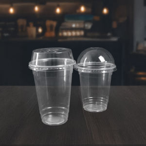 Gobelets jetables transparents QUANG QUAN 95 mm en PP/PET à paroi simple 360 ml/500 ml/700 ml pour café, thé, jus et smoothies - Product Image 2