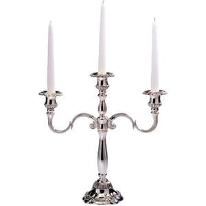 Candelabro Navideño Plateado en Níquel, Elegante Portavelas de Aluminio Fundido, Venta al Por Mayor de Portavelas - Product Image 1