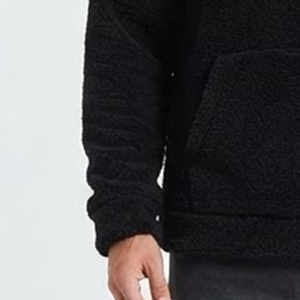 Top Selling Custom Logo High Quality Oversized Men's <b>Black</b> <b>Fleece</b> Hooded Sweatshirt With Cream Lining Regular Fit Casual Winter - Product Image 6