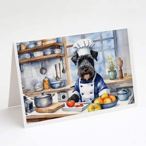 Lunatique Kerry Blue Terrier le Chef A7 Cartes de Voeux Pack de 8 Cartes de Note Vierges avec Enveloppes Taille 5x7 - Product Image 1