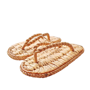 Handmade Water Hyacinth Slippers Natural Indoor Footwear Sustainable House <b>Shoes</b> For Hospitality Industry Supply - Product Image 2