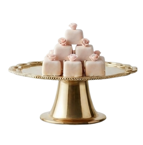 Support à gâteau à un étage le plus vendu, décoratif, plaqué or, pour fruits et desserts de table - Product Image 3