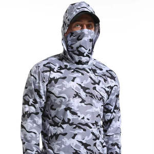 Sweat à capuche de pêche léger pour homme UPF50, séchage rapide, polyester, manches longues, respirant, protection UV - Product Image 1