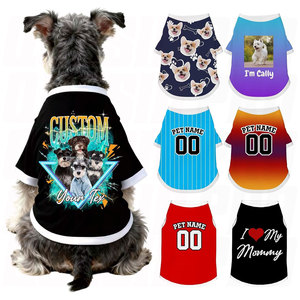 Custom Dog Shirt Personalized Pet Jersey with Custom Name Photo Text Logo Premium Soft Pullover <b>T</b> Shirt for Dogs <b>Cats</b> Gift - Product Image 1