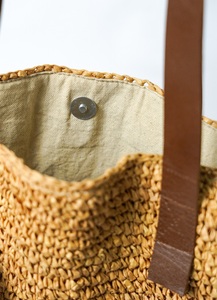 Sac à main en raphia tendance 2026 pour femme – Élégant, écologique, léger, taille personnalisable, avec sangle en cuir – Idéal pour les voyages et l'usage quotidien - Product Image 5