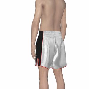 Muay Thai short premium quality satin fabric custom design breathable lightweight gym training short <b>elastic</b> waistband men women - Product Image 2