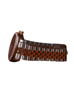 New Simple Diamond Watch Grey Dial for Mens Wedding and Partywear Lab Diamond Watch for Export Sale - Product Image 3