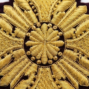 Luxury Hand Embroidered Gold Bullion Patch Premium Metal Wire Ceremonial Badge Custom Masonic Regalia <b>Applique</b> - Product Image 5
