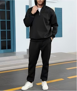 ชุดวอร์มผู้ชาย สไตล์ใหม่ ผ้าฝ้ายแท้ เทคฟลีซ กางเกงจ็อกเกอร์สีพื้น กางเกงสเวตแพนท์ผู้ชาย โลโก้สั่งทำได้ ใส่สบายๆ ทุกวัน ทรงหลวม - Product Image 4