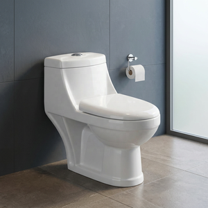 WC monobloc en porcelaine siphonique de luxe pour suites d'hôtels haut de gamme et projets de salles de bain résidentielles premium - Product Image 4