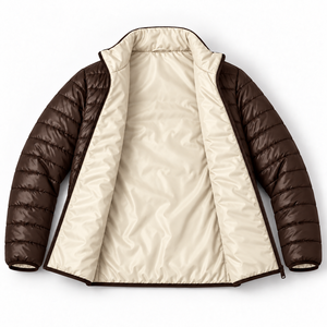 High Quality Lightweight Bomber Jacket Autumn Stand Reflective Sheen Quilted Shell Full Zip Warm Lining OEM Custom Logo Supply - Product Image 6