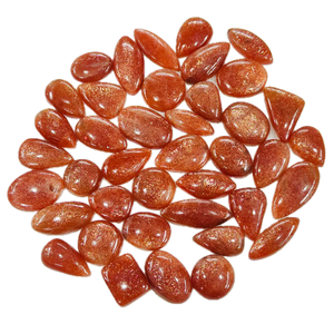 Piedra del Sol de Alta Calidad, Lote de Cabujones de Diferentes Formas y Tamaños, Piedra del Sol Pulida y Lisa, Gemas Sueltas al por Mayor en Grandes Cantidades para la Fabricación de Joyería - Product Image 1
